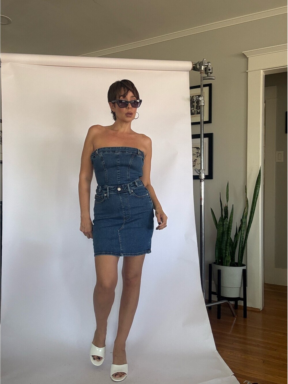 Good American Denim Mini Dress